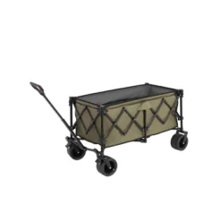 Beach Wagon,Collapsible Wagon 220lbs With Big Wheels Foldable Wagon Carts, Heavy Duty 300L Folding Utility Garden Cart Army Green -OUTSUNNY Sale Store GUEST 7a1c0ba4 c32d 4092 926b afc9dbfd5639
