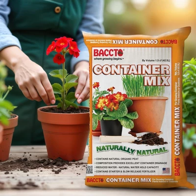 Michigan Peat Company BACCTO Container Mix, Indoor Outdoor Blend With Organic Peat, Starter & Nutrients For 6 Inch Or Larger Planters, 1.5 Cubic Feet 4 Michigan Peat Company BACCTO Container Mix, Indoor Outdoor Blend With Organic Peat, Starter & Nutrients For 6 Inch Or Larger Planters, 1.5 Cubic Feet - Image 4
