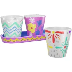 Dan&Darci Paint & Plant Stoneware Garden Kit – Paintable Flower Pots With Soil & Seeds, Craft Kit, Gifts For Kids -OUTSUNNY Sale Store GUEST 7ea544f4 6ae6 438f 9e04 221536225d57