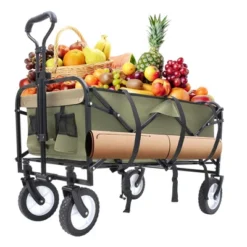 360lbs Collapsible Foldable Wagon Cart With Strapping System ,Beach Wagon Utility Cart Utility Wagon Grocery Cart -OUTSUNNY Sale Store GUEST 7fb75d74 3c38 4ebe b0d2 d8876499d3d1