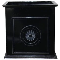 Southern Patio CMX-042426 Colony 16 Inch Square Resin Planter Urn (2 Set)