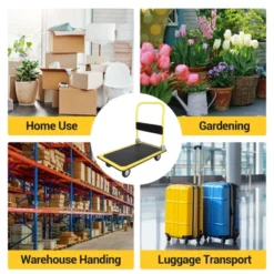 Heavy Duty Foldable Platform Hand Truck, Rolling Push Cart Dolly, Portable Moving Cart For Storage -OUTSUNNY Sale Store GUEST 84986819 9865 4468 bad1 c94d15076806