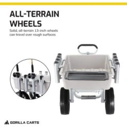 Gorilla Carts Poly Fish & Marine Cart, 5 Cu Ft Capacity, 200 Lb Load Rating – Aluminum Frame, 13” All-Terrain Tires, 8 Rod Holders, Foldable Bait Tray -OUTSUNNY Sale Store GUEST 86402e7d e001 4954 bc64 d844c478d482