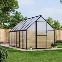 8 X 10/12/14/16FT Greenhouse, Heavy Duty Aluminum-Framed Polycarbonate Greenhouse With Roof Vent, Large GreenHouse For Outdoors (4 Different Size) -OUTSUNNY Sale Store GUEST 8a3c6ae9 bd81 4943 a7d7 2dbed6ed94c8