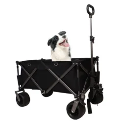 Folding Wagon Cart, Collapsible Wagon With 2 Cup Bags, Extra Cover, 4 Big Wheels, Telescopic Handle, Heavy Duty Utility Cart -OUTSUNNY Sale Store GUEST 8b81c344 2a8b 4aea 8922 bd6ed1d15242