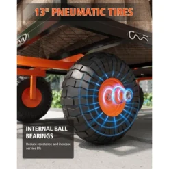 Heavy Duty Steel Garden Cart, Garden Wagon Cart On Wheels, Yard Utility Wagon Carts W/Adjustable Handle & Removable Sides(Convert To Flatbed) -OUTSUNNY Sale Store GUEST 8d100460 f817 4506 9052 415e0c5d473b