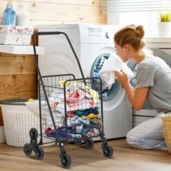 Utility Cart, Heavy Duty 110LB Capacity Folding Cart - Stair-Climbing 360¡ã Wheels For Groceries/Laundry/Multi-Floor Transport 14 Utility Cart, Heavy Duty 110LB Capacity Folding Cart - Stair-Climbing 360¡ã Wheels For Groceries/Laundry/Multi-Floor Transport -OUTSUNNY Sale Store GUEST 8f64b588 71b2 42ed 8244 3ca23bc79053