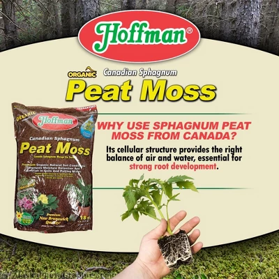 Hoffman Canadian Sphagnum Peat Moss Soil Conditioner To Improve Moisture Retention And Aeration, 18qt 2 Hoffman Canadian Sphagnum Peat Moss Soil Conditioner To Improve Moisture Retention And Aeration, 18qt - Image 2