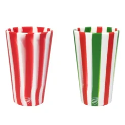 Silipint: Silicone 16 Oz Pint Glass Set, 2 Pack Peppermint & Poinsettia -OUTSUNNY Sale Store GUEST 9204220a bda7 46eb a17f 87f8f09083bb