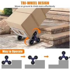 Heavy Duty 2-in-1 Aluminum Hand Truck With Stair Climbing Triangle Wheels – 650 Lb Capacity Convertible Dolly With Dual Handles -OUTSUNNY Sale Store GUEST 920cb4a0 4baf 4611 8920 7962ee7f72f5