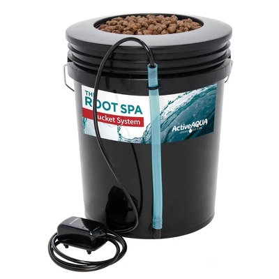 Active Aqua Root Spa 5 Gallon Hydroponic 4 Bucket Deep Water Culture Grow Kit System With Multi-Purpose Air Hose And Air Pump, Black (2 Pack) 2 Active Aqua Root Spa 5 Gallon Hydroponic 4 Bucket Deep Water Culture Grow Kit System With Multi-Purpose Air Hose And Air Pump, Black (2 Pack) - Image 2