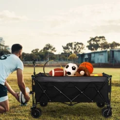 51-inch Extended Heavy-Duty Foldable Utility Wagon - 480lbs Capacity, Patented Ultra-Stable Frame, 1:6 Space-Saving Fold & 7" All-Terrain Wheels -OUTSUNNY Sale Store GUEST 95fec0ce 280d 46bc 8296 21f2f0c172a2