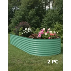 2 Pack Steel Raised Garden Bed 10x4x1.5ft,Metal Deep Root Planter Box For Vegetables Flowers Herbs,Large Oval Garden Planting Bed,Easy To Assembly -OUTSUNNY Sale Store GUEST 960a3979 691c 4b97 ad45 e484e4afcda2