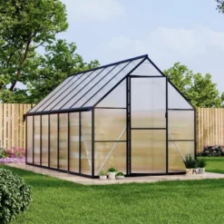 8 X 10/12/14/16FT Greenhouse, Heavy Duty Aluminum-Framed Polycarbonate Greenhouse With Roof Vent, Large GreenHouse For Outdoors (4 Different Size) -OUTSUNNY Sale Store GUEST 975394a1 4b5c 42da 9d90 a8065cb93434