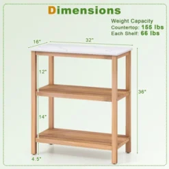 Tangkula 3-Tier Patio Garden Potting Bench Table W/ Acacia Wood 2 Slatted Shelves -OUTSUNNY Sale Store GUEST 97ff1ad8 d893 41d7 9d04 e5149a32f3fa