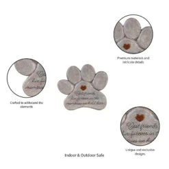 Evergreen 11" Paw Shaped Pet Memorial Garden Stone, Best Friends Live Forever -OUTSUNNY Sale Store GUEST 983bb58b 894b 480a 851e 71ce7a164ead