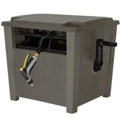 Suncast Farmington Smart Tube Weatherproof Outdoor Hideaway Standard Garden Hose Storage Pot Container With Brass Connections, Stoney (4 Pack) -OUTSUNNY Sale Store GUEST 98680826 0eb6 414b 9fae a88b84971c1d