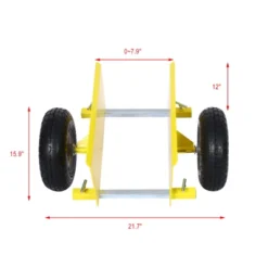 Flat Trolley,metal Flat Trolley With Pneumatic Wheels,600lb Capacity,yellow,for Heavy Equipment And Material Handling Of Drywall Panels -OUTSUNNY Sale Store GUEST 98fb215a e1b3 47b5 848b 766d041dae14