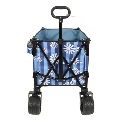 HTUTWOO Collapsible Folding Outdoor Utility Cart Wagon With Bonus Picnic Mat - All-Terrain Beach Wheels, Drink Holders Holds Up To 480 Pounds 1 HTUTWOO Collapsible Folding Outdoor Utility Cart Wagon With Bonus Picnic Mat - All-Terrain Beach Wheels, Drink Holders Holds Up To 480 Pounds