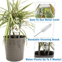 5 Star Super Deals Automatic Self Watering Glass Plant Puppy Dog Globes - Drip Irrigation Ideal For Vacation Plant Care, Indoor/Outdoor