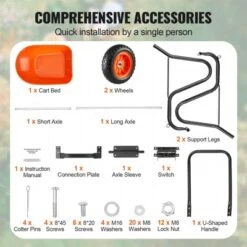 VEVOR Wheelbarrow Cart, 5 Cu. Ft. Load & 397 Lbs Capacity, 2 Wheels Garden Dump Cart, Garden Wagon With Handle &  10"  Wide Track Wheels -OUTSUNNY Sale Store GUEST 9c4a31de 8964 476d ade5 b507cacfe2ed