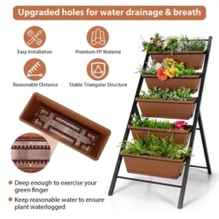 Costway 5-tier Vertical Garden Planter Box Elevated Raised Bed W/5 Container -OUTSUNNY Sale Store GUEST 9ed8a112 bc38 4813 a3d9 edae858e5d94