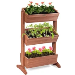 3-Tier Raised Garden Bed Vertical Freestanding Elevated Planter Patio Balcony -OUTSUNNY Sale Store GUEST 9fe41804 e21e 489f 8c04 2f640a1d9f7b