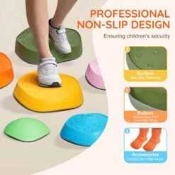 VEVOR Balance Stepping Stones For Kids, 6 PCS, Up To 220 Lbs, Non-Slip Toddlers Sensory Stepping Stones, Toys For Children Aged 3 4 5 6 7 8+ -OUTSUNNY Sale Store GUEST a1f9fee7 ed9f 4380 b46b 3ef2f6ec0369