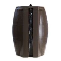 FCMP Outdoor 50-Gallon BPA Free Flat Back Home Rain Catcher Water Storage Collection Barrel For Watering Outdoor Plants & Gardens, Brown (2 Pack) -OUTSUNNY Sale Store GUEST a35ab3c2 fec7 44f5 857a 8eb37075f32e 1