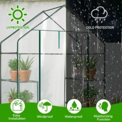 SEVOBAL Greenhouse Outdoor Durable PE Plant Green House For Frost Protection Shelf Clips Roll-up Zipper Door Walk-in For Planter, Clear, 98"*36"*9.5" 8 SEVOBAL Greenhouse Outdoor Durable PE Plant Green House For Frost Protection Shelf Clips Roll-up Zipper Door Walk-in For Planter, Clear, 98"*36"*9.5" -OUTSUNNY Sale Store GUEST a3cff9ac aef6 43df 8c35 bdf8c52593d7