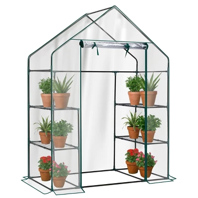 SEVOBAL Greenhouse Outdoor Durable PE Plant Green House For Frost Protection Shelf Clips Roll-up Zipper Door Walk-in For Planter, Clear, 98"*36"*9.5" 5 SEVOBAL Greenhouse Outdoor Durable PE Plant Green House For Frost Protection Shelf Clips Roll-up Zipper Door Walk-in For Planter, Clear, 98"*36"*9.5" - Image 5