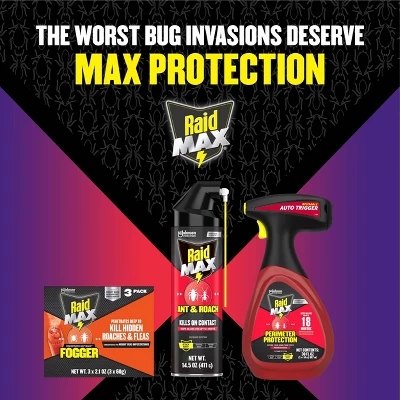 Raid Max Ant And Roach Killer Bug Spray - 14.5oz 8 Raid Max Ant And Roach Killer Bug Spray - 14.5oz - Image 8