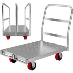 Heavy Duty Steel Panel Cart Dolly – 2000 Lbs Capacity Drywall Dolly & Lumber Truck Cart With 3 Side Handrails, 36" L X 24" W X 33" H -OUTSUNNY Sale Store GUEST a66b80fe 7a46 4171 9dd7 df3b93e0f7a0