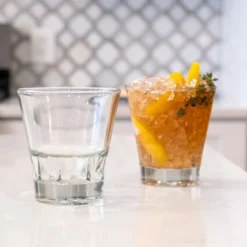 Libbey Bellevue Stackable Double Old Fashioned Rocks Glass, 11.5 Ounce, Set Of 4