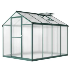 Heavy-Duty Greenhouse Aluminum Walk-In Greenhouse With Adjustable Ventilation And Lockable Door For Vegetables Herbs And Outdoor Plants Green -OUTSUNNY Sale Store GUEST a9fa982e 410d 4ea9 923c d3dccebb0186