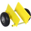Flat Trolley,metal Flat Trolley With Pneumatic Wheels,600lb Capacity,yellow,for Heavy Equipment And Material Handling Of Drywall Panels