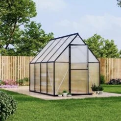 Aluminum-Framed Polycarbonate Greenhouse, Heavy Duty, With Quick Setup Structure And Roof Vent, Large Enhanced Aluminum GreenhouseKit For Outdoors -OUTSUNNY Sale Store GUEST ac921629 85ad 4283 8b81 86340d5d8547