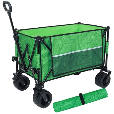 HTUTWOO Collapsible Folding Outdoor Utility Cart Wagon With Bonus Picnic Mat - All-Terrain Beach Wheels, Drink Holders Holds Up To 480 Pounds 10 HTUTWOO Collapsible Folding Outdoor Utility Cart Wagon With Bonus Picnic Mat - All-Terrain Beach Wheels, Drink Holders Holds Up To 480 Pounds - Image 10
