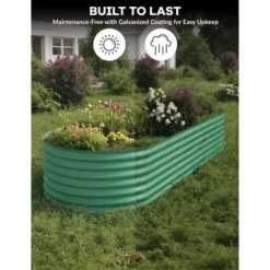 2 Pack Steel Raised Garden Bed 10x4x1.5ft,Metal Deep Root Planter Box For Vegetables Flowers Herbs,Large Oval Garden Planting Bed,Easy To Assembly -OUTSUNNY Sale Store GUEST af8edc03 1465 4ba5 8380 61b638c74d06