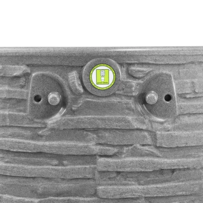 Good Ideas Impressions Riverwalk 50-Gallon Faux Slate Surface Dual Spigot Locations Rain Barrel W/2 Brass Spigots & Screen, Dark Granite 3 Good Ideas Impressions Riverwalk 50-Gallon Faux Slate Surface Dual Spigot Locations Rain Barrel W/2 Brass Spigots & Screen, Dark Granite - Image 3