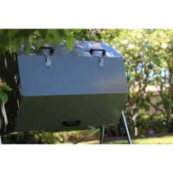 Jora Composters JK270A 70 Gallon Dual Chamber Galvanized Steel Backyard Composter Tumbler Bin For High Temperature Outdoor Composting, Green -OUTSUNNY Sale Store GUEST b108a995 29c7 493d b9b8 8959ba8350ae