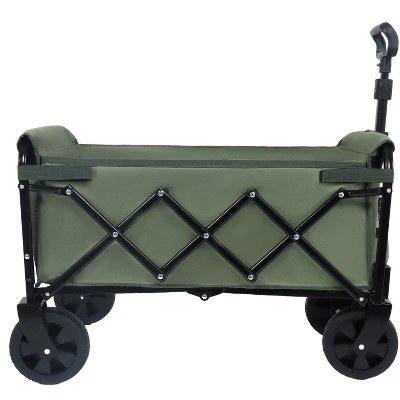 Expandable Dual-Layer Utility Wagon With 100% Extra Space - Grocery CartSupports 225lbs, Army Green 5 Expandable Dual-Layer Utility Wagon With 100% Extra Space - Grocery CartSupports 225lbs, Army Green - Image 5