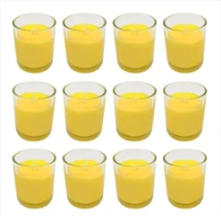 LumaBase Citronella Votive Candles In Clear Glass Holders - Set Of 12 -OUTSUNNY Sale Store GUEST b5f1c167 63d1 4767 bc2c d13516722f0c