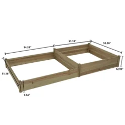 LuxenHome All Wood Two Sections Outdoor Raised Garden Bed Brown 9 LuxenHome All Wood Two Sections Outdoor Raised Garden Bed Brown -OUTSUNNY Sale Store GUEST b77765f6 0ff2 4c9d 8509 4b0ab59f699a