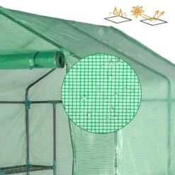 Walk-in Greenhouse For Outdoors, 58"x58"x75" Plant House With 8-Tier Grid Shelves For Seed Starting & Potted Plants -OUTSUNNY Sale Store GUEST b9139e1d 9d3b 44f4 bfe6 2e22b9a1e4d9