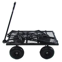 FURNIinspire Wheelbarrows And Lawn Carts Outdoor Steel Frame Wagon Cart Garden Cart, Ideal For Firewood And Yard Debris, Black, 40“*19"*40" -OUTSUNNY Sale Store GUEST b954f288 798a 4aaf b57f 386bd94374cd