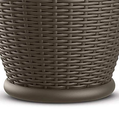 Suncast Willow 18-Inch Diameter Durable And Lightweight Decorative Wicker Patio Planter Pot With Drillable Drain Holes, Java (2 Pack) 3 Suncast Willow 18-Inch Diameter Durable And Lightweight Decorative Wicker Patio Planter Pot With Drillable Drain Holes, Java (2 Pack) - Image 3