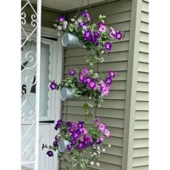 Gardener's Supply Company Galvanized Triple Hanging Planter | 3 Tier Sturdy Metal Rustic Farmhouse Decorative Wall Planters For Indoor & Outdoor -OUTSUNNY Sale Store GUEST bc2fd825 5915 44e8 b6d5 8c2ddfd2f7ba