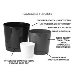 Novelty Manufacturing Majestic Full Depth Round Cylinder Pot