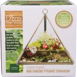 D'Eco Hanging Glass Triangle Plant Terrarium- Copper Geometric Planter Terrarium - Home, Garden & Office Decor- Gift For Plant Lovers -OUTSUNNY Sale Store GUEST c1a9a699 8aff 4a76 8260 1db688ea7916